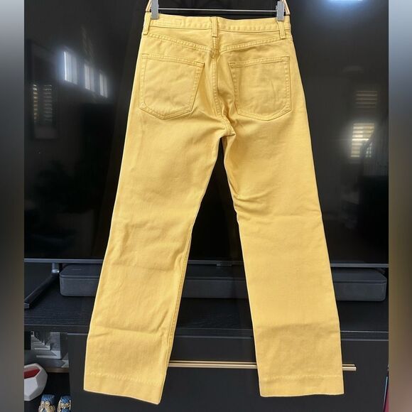 RAG AND BONE Mustard Yellow Straight Leg Jeans SIZE 27 - Picture 4 of 9